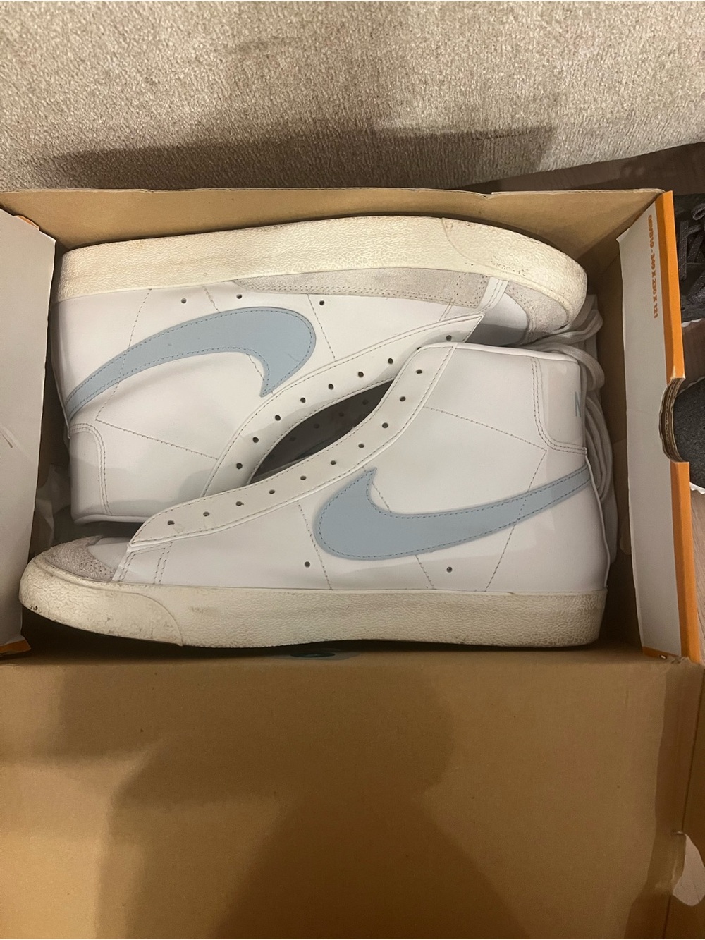 White Nike Blazers